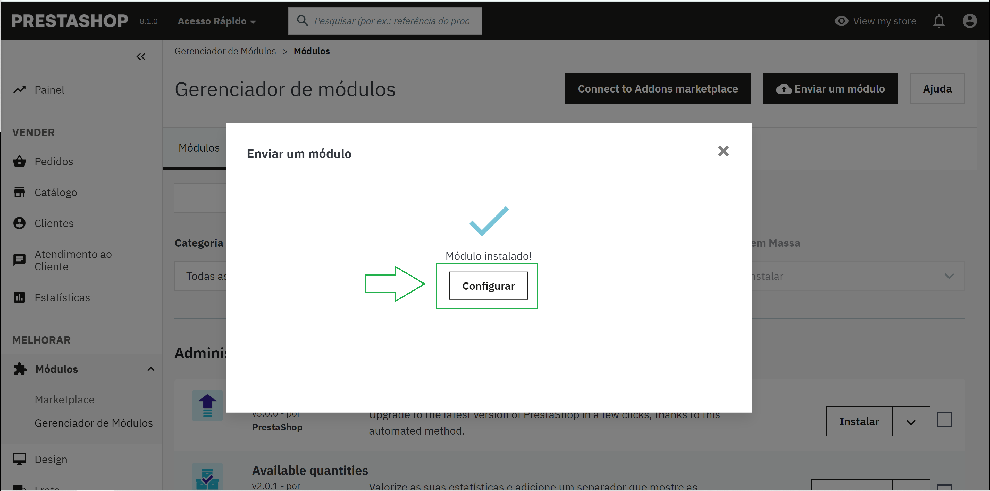 step 6 As a loggged user open your prestashop back-office