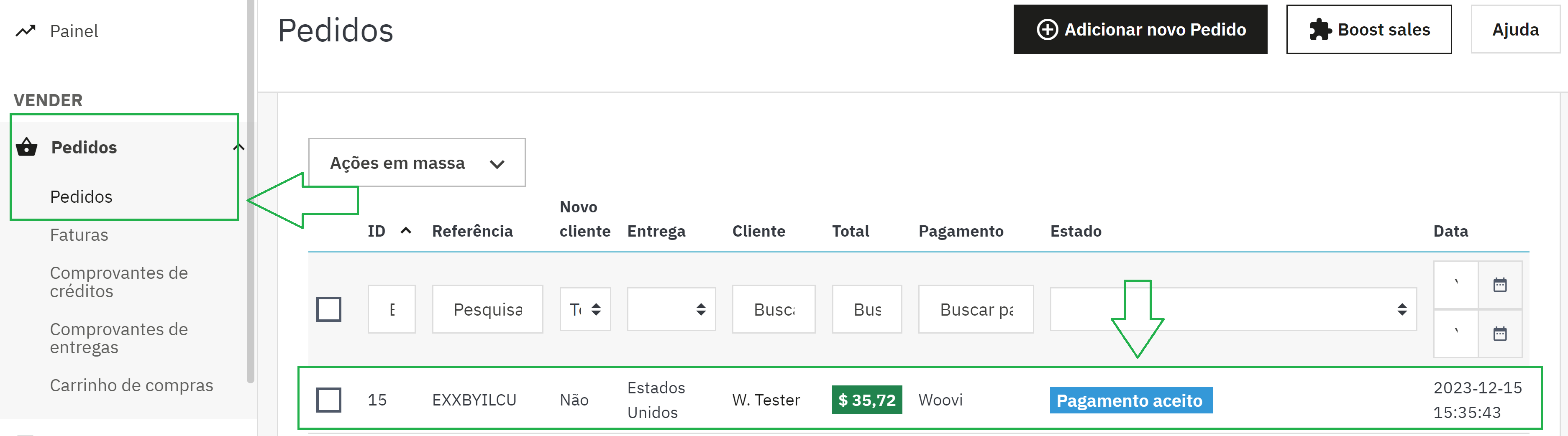 step 2 Order status updated in prestashop after webhook endpoint is triggered